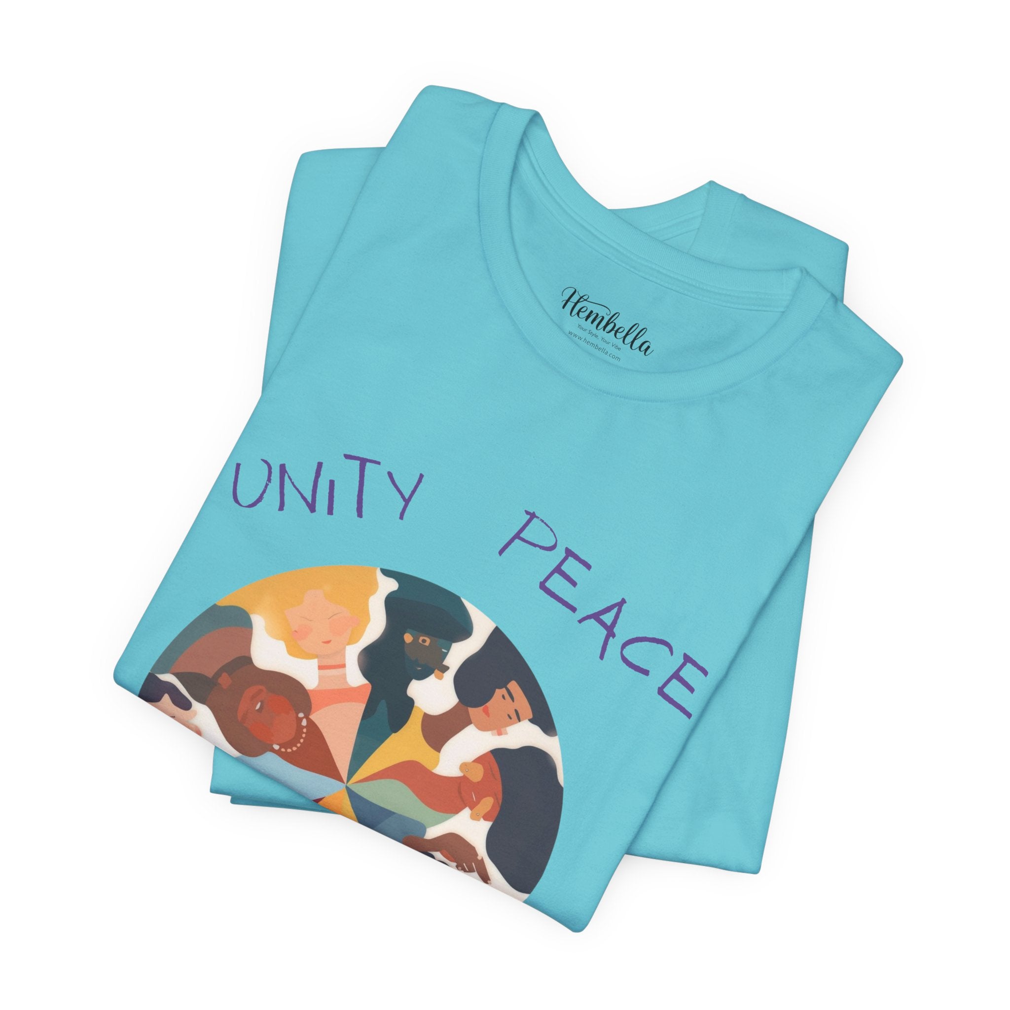 Unity Peace Love Hope T-Shirt — Diverse People Circle Graphic Tee