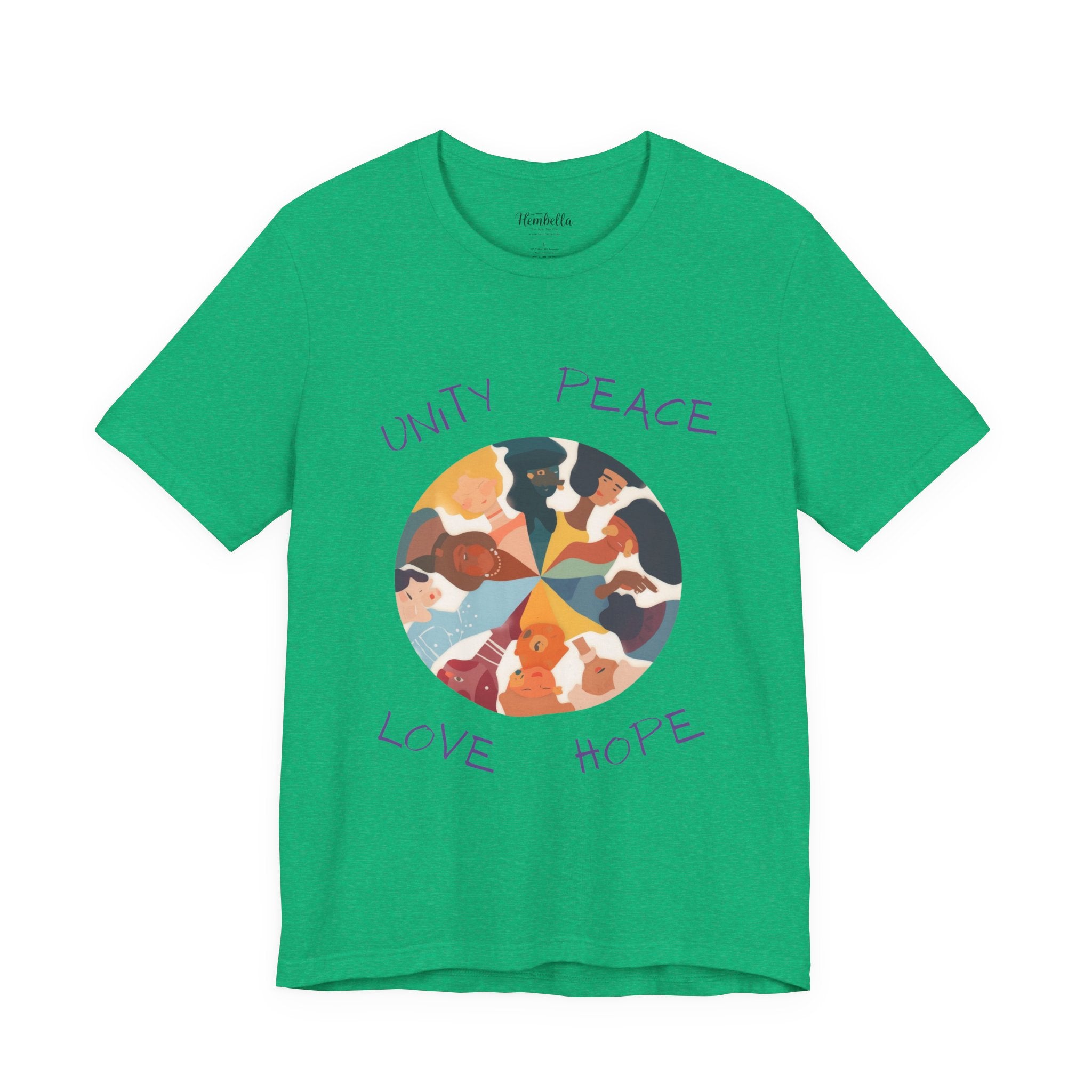 Unity Peace Love Hope T-Shirt — Diverse People Circle Graphic Tee