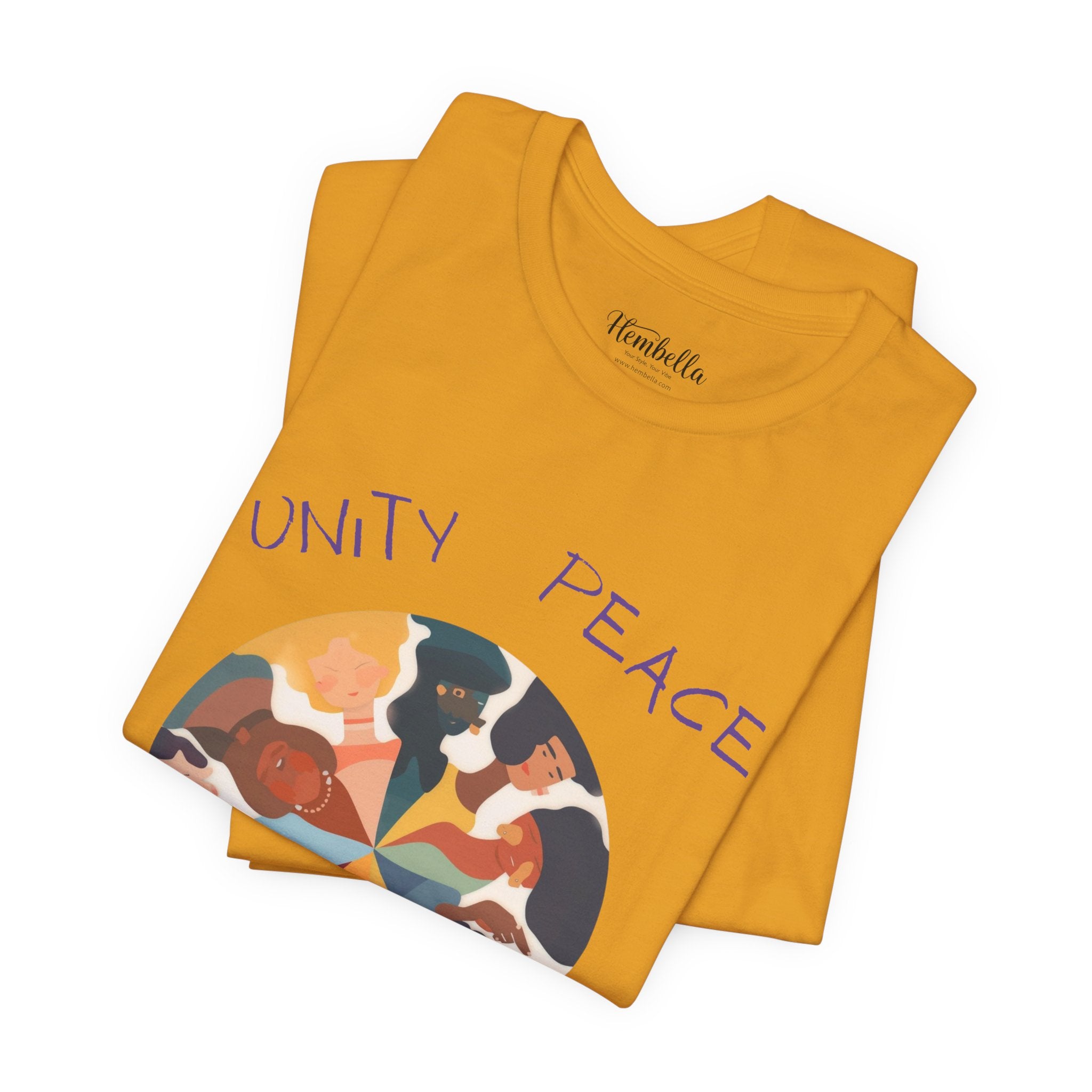 Unity Peace Love Hope T-Shirt — Diverse People Circle Graphic Tee