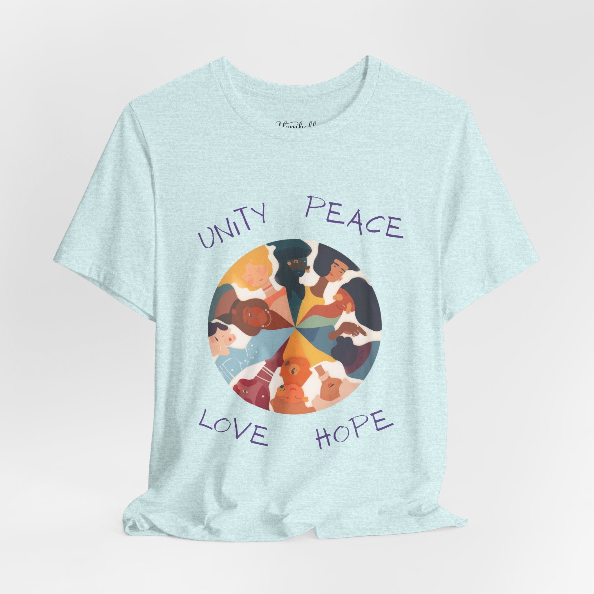 Unity Peace Love Hope T-Shirt — Diverse People Circle Graphic Tee