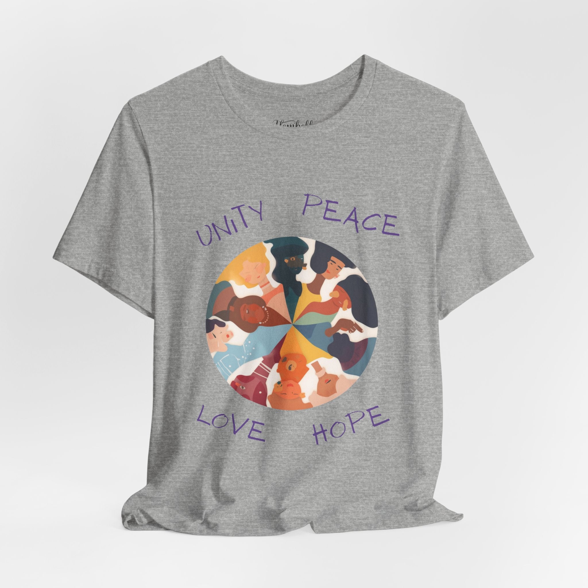 Unity Peace Love Hope T-Shirt — Diverse People Circle Graphic Tee