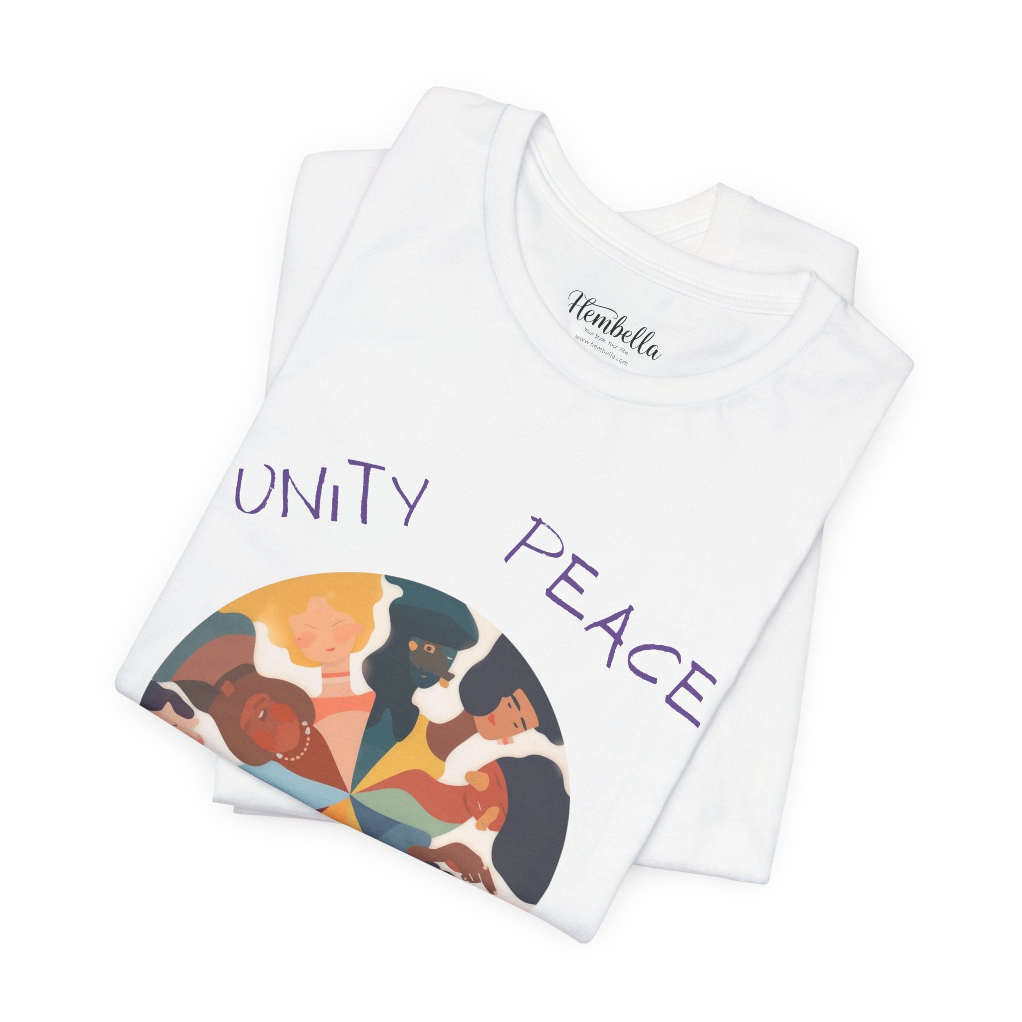 Unity Peace Love Hope T-Shirt — Diverse People Circle Graphic Tee