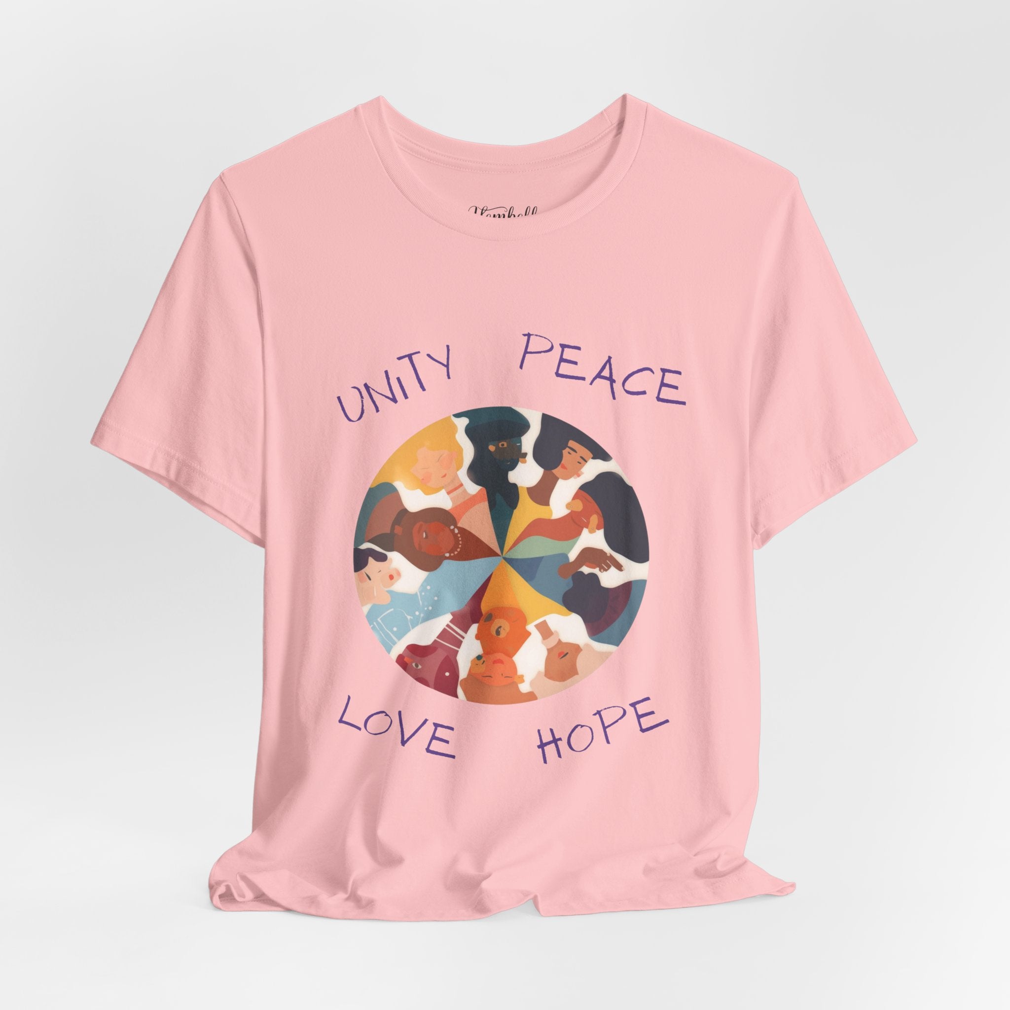 Unity Peace Love Hope T-Shirt — Diverse People Circle Graphic Tee