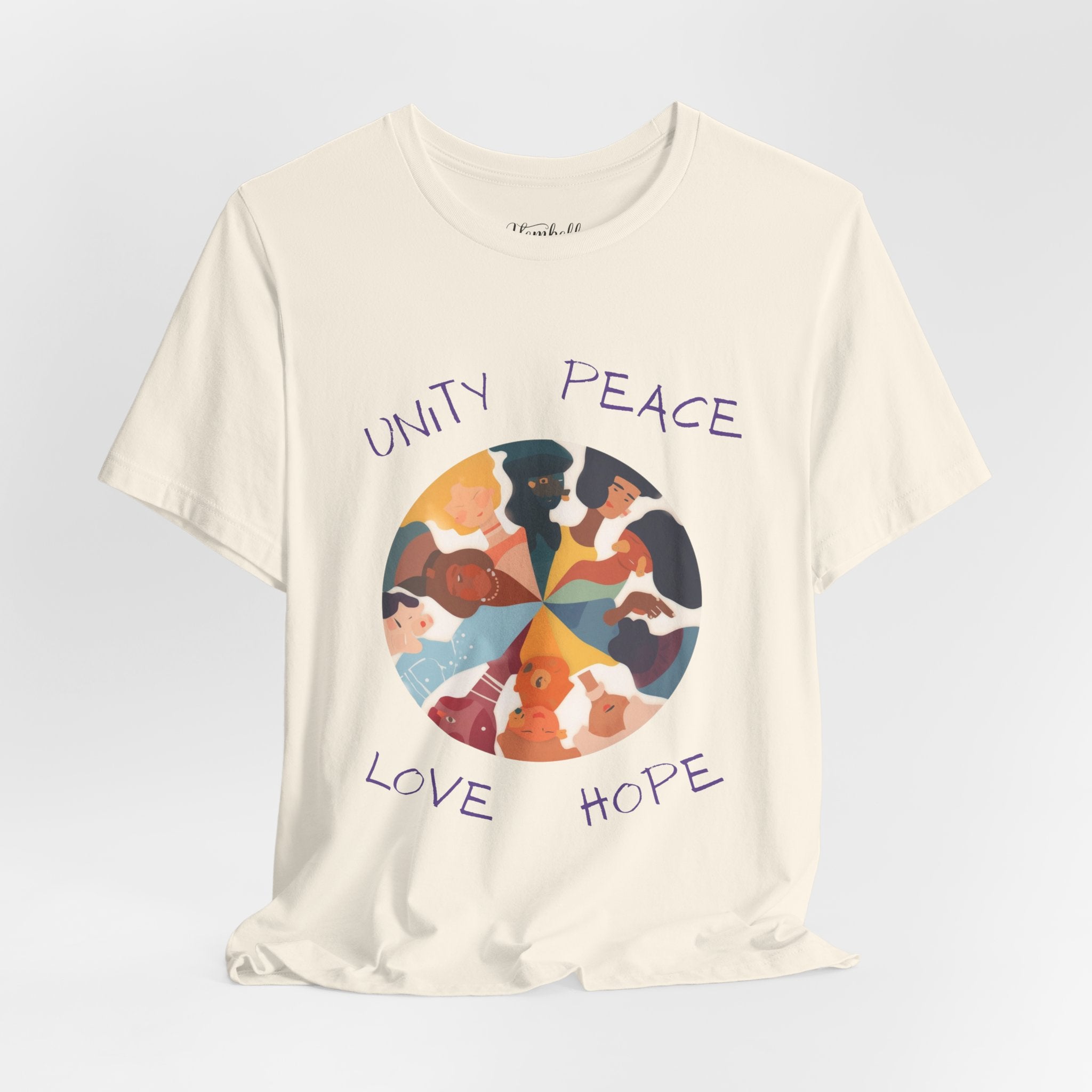 Unity Peace Love Hope T-Shirt — Diverse People Circle Graphic Tee