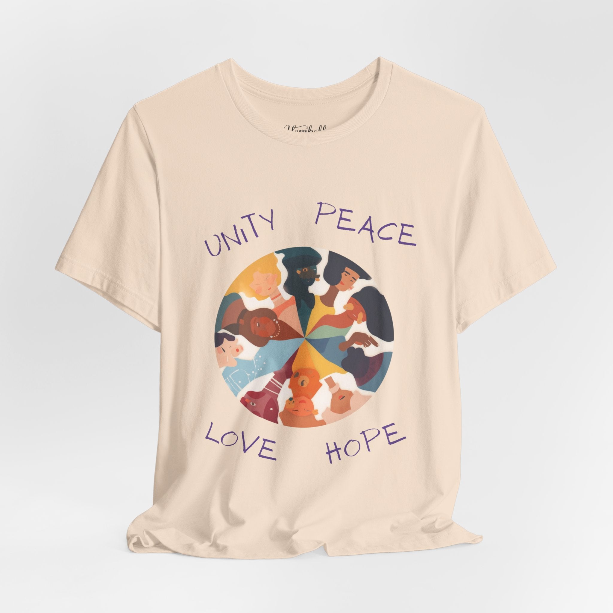 Unity Peace Love Hope T-Shirt — Diverse People Circle Graphic Tee