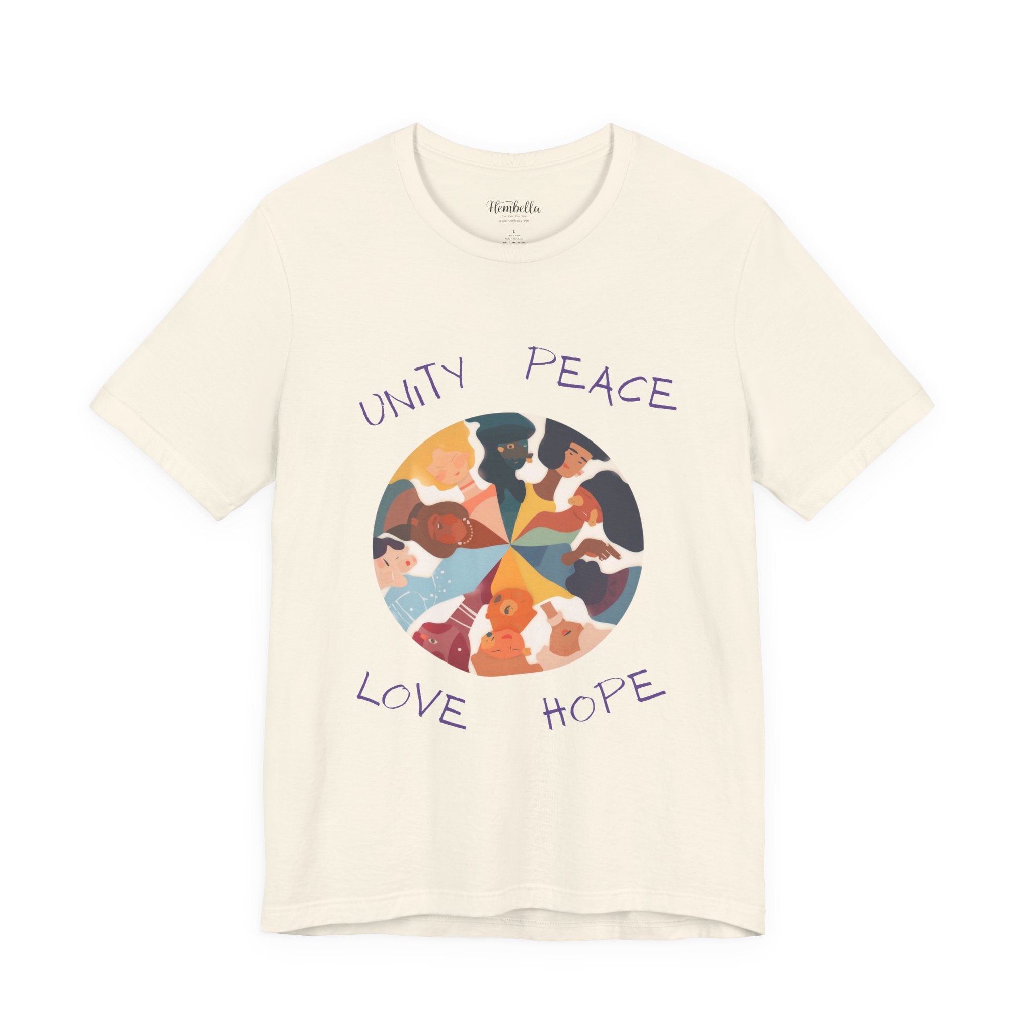 Unity Peace Love Hope T-Shirt — Diverse People Circle Graphic Tee