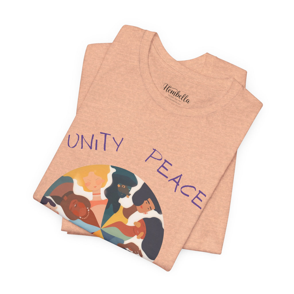 Unity Peace Love Hope T-Shirt — Diverse People Circle Graphic Tee