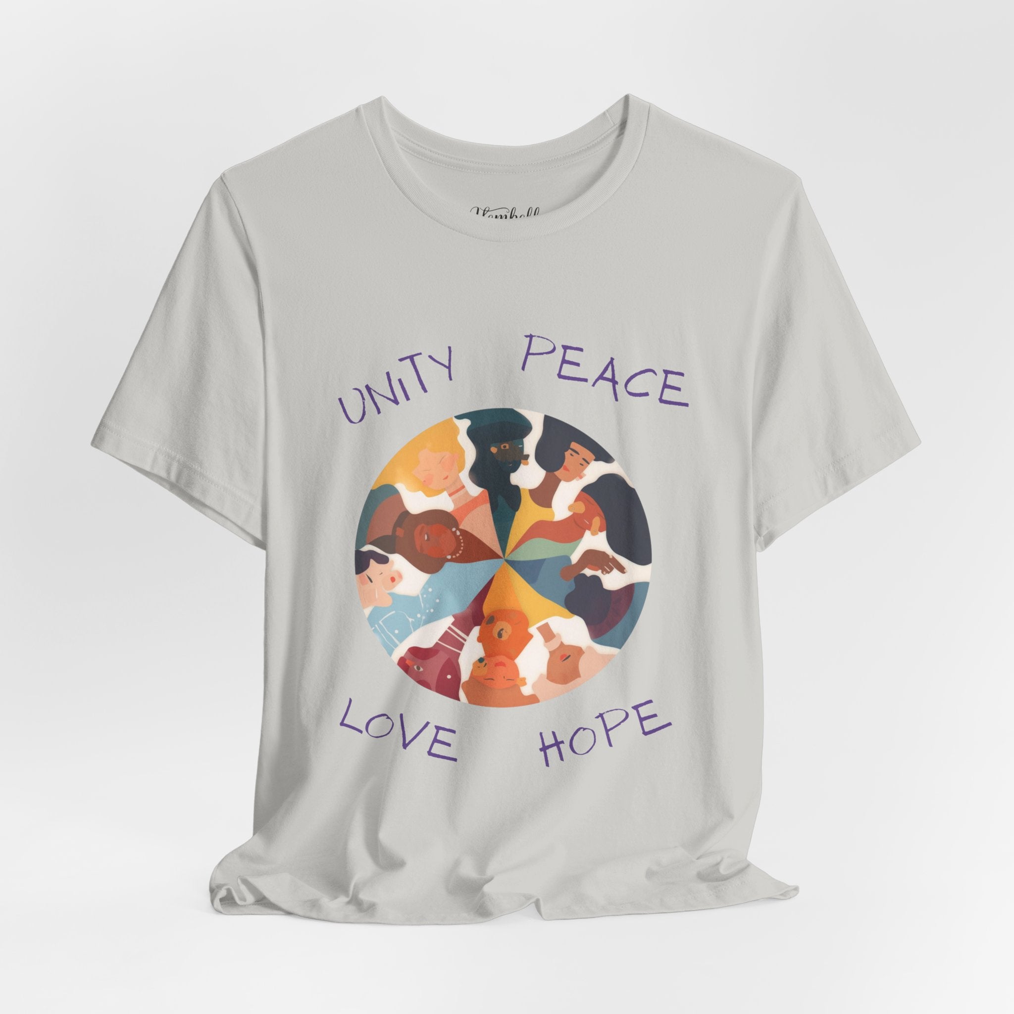 Unity Peace Love Hope T-Shirt — Diverse People Circle Graphic Tee