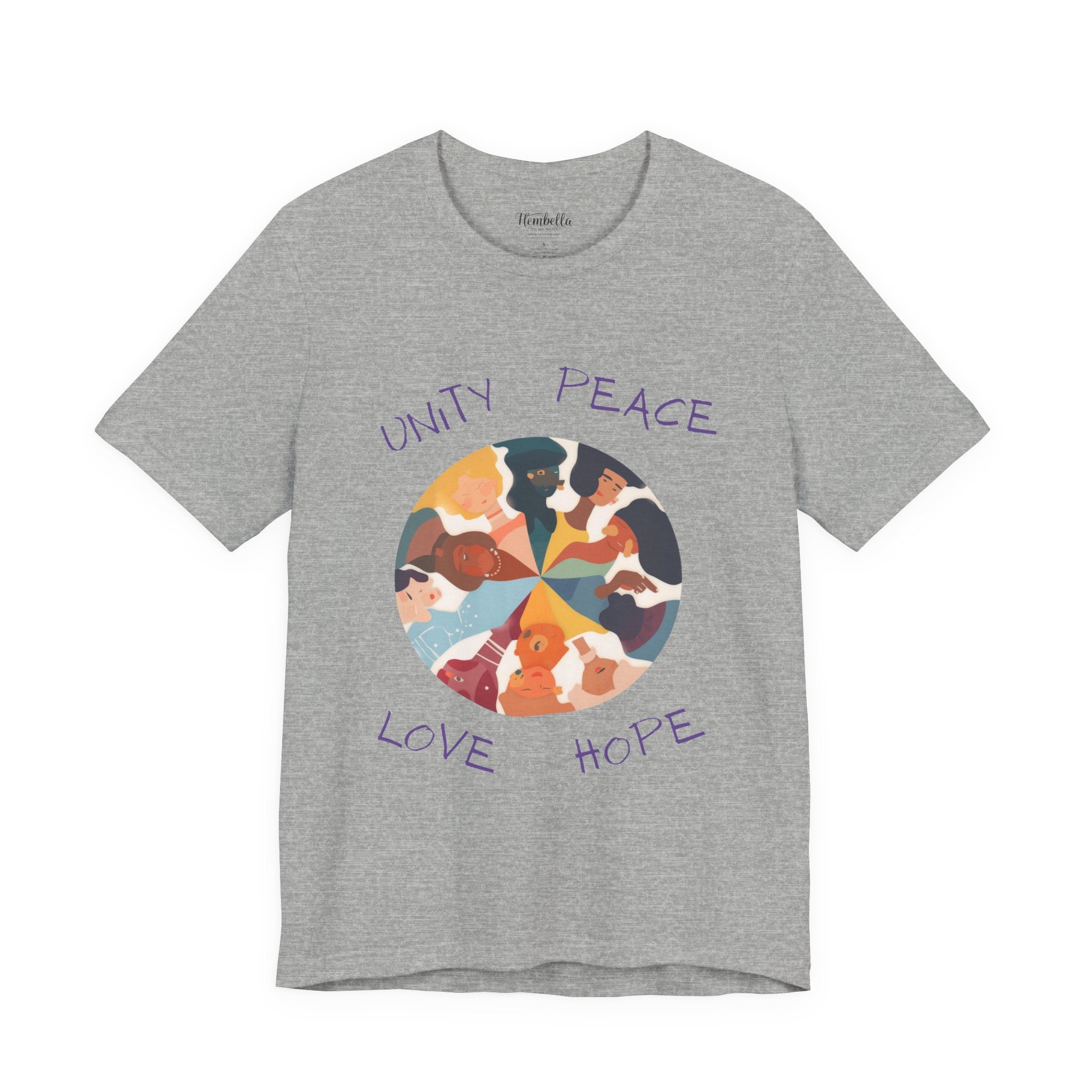 Unity Peace Love Hope T-Shirt — Diverse People Circle Graphic Tee
