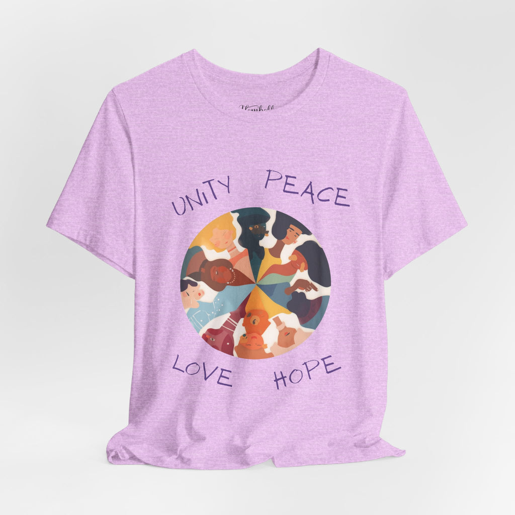 Unity Peace Love Hope T-Shirt — Diverse People Circle Graphic Tee