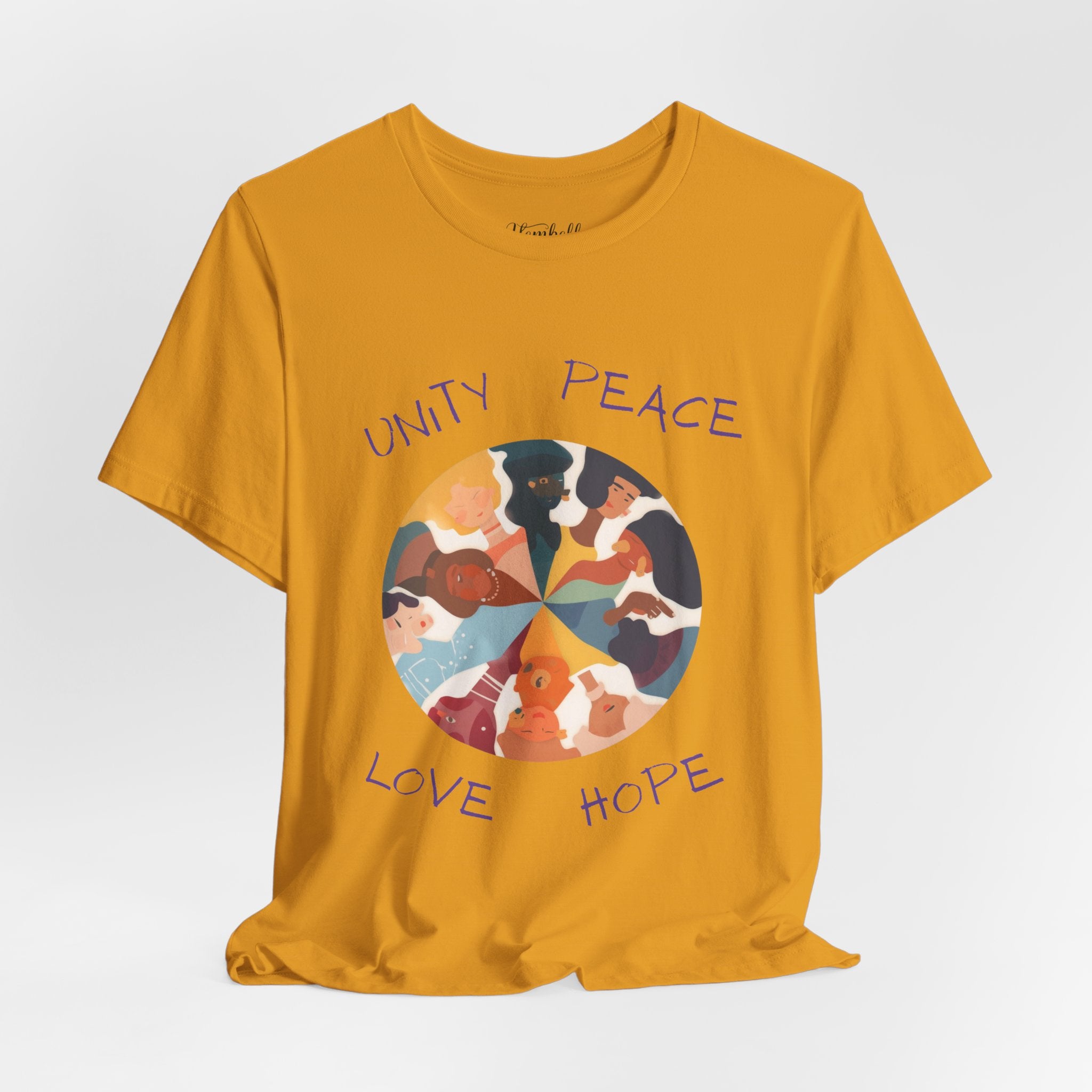 Unity Peace Love Hope T-Shirt — Diverse People Circle Graphic Tee