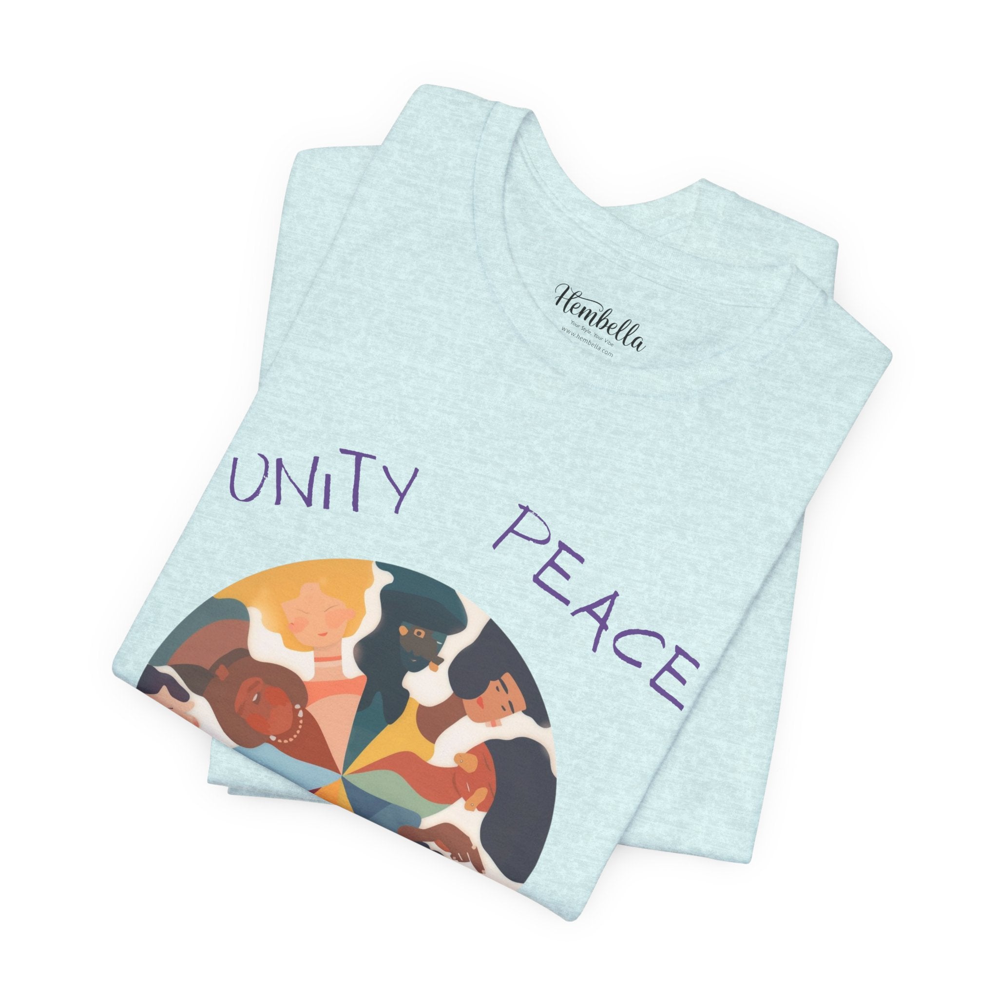 Unity Peace Love Hope T-Shirt — Diverse People Circle Graphic Tee