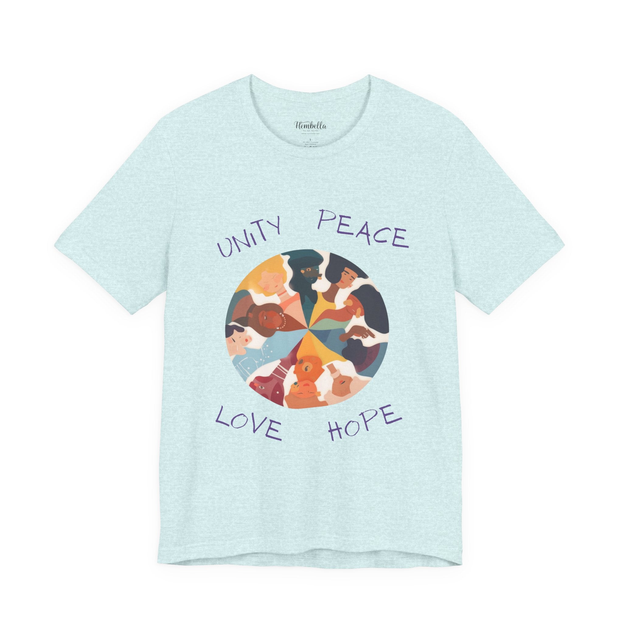 Unity Peace Love Hope T-Shirt — Diverse People Circle Graphic Tee