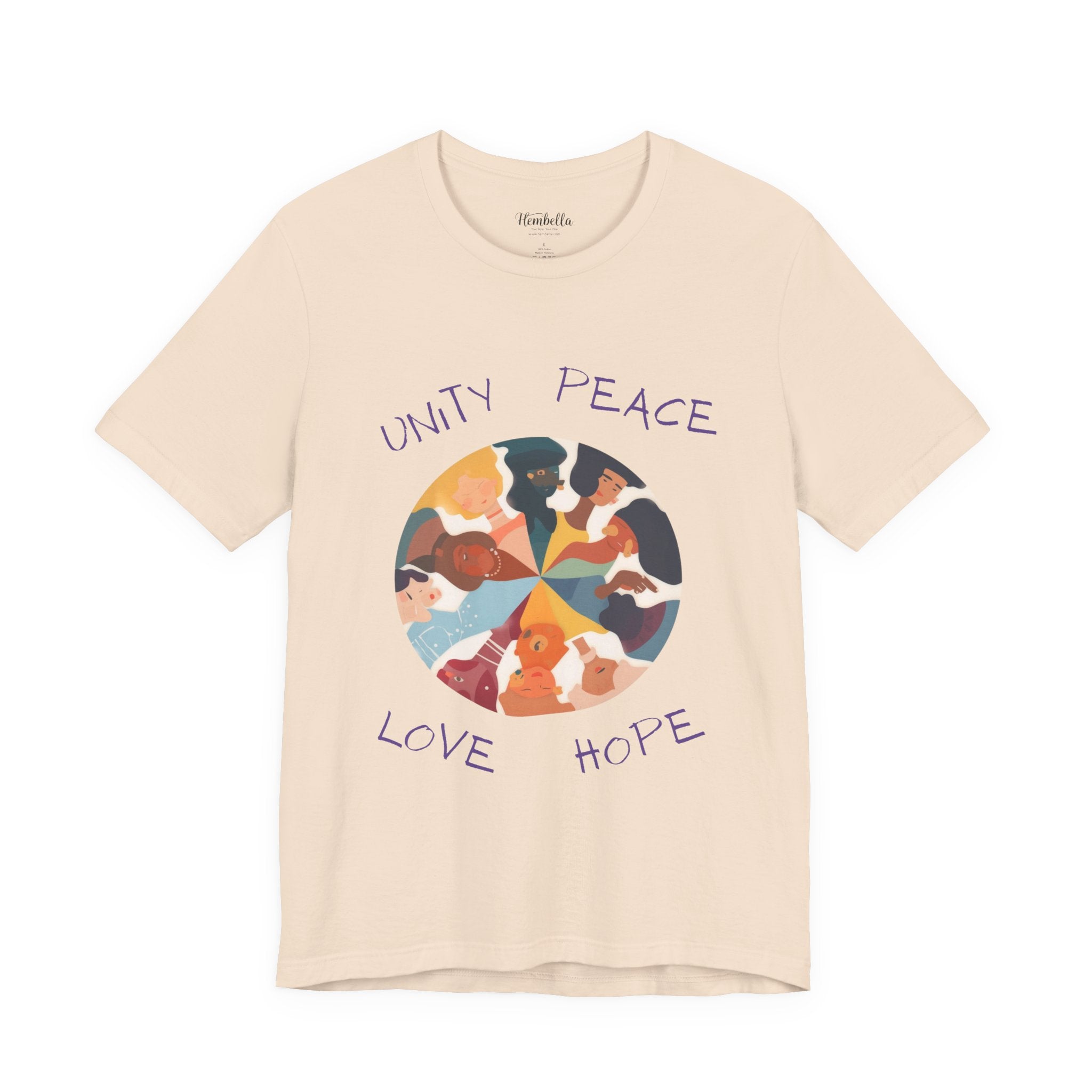 Unity Peace Love Hope T-Shirt — Diverse People Circle Graphic Tee
