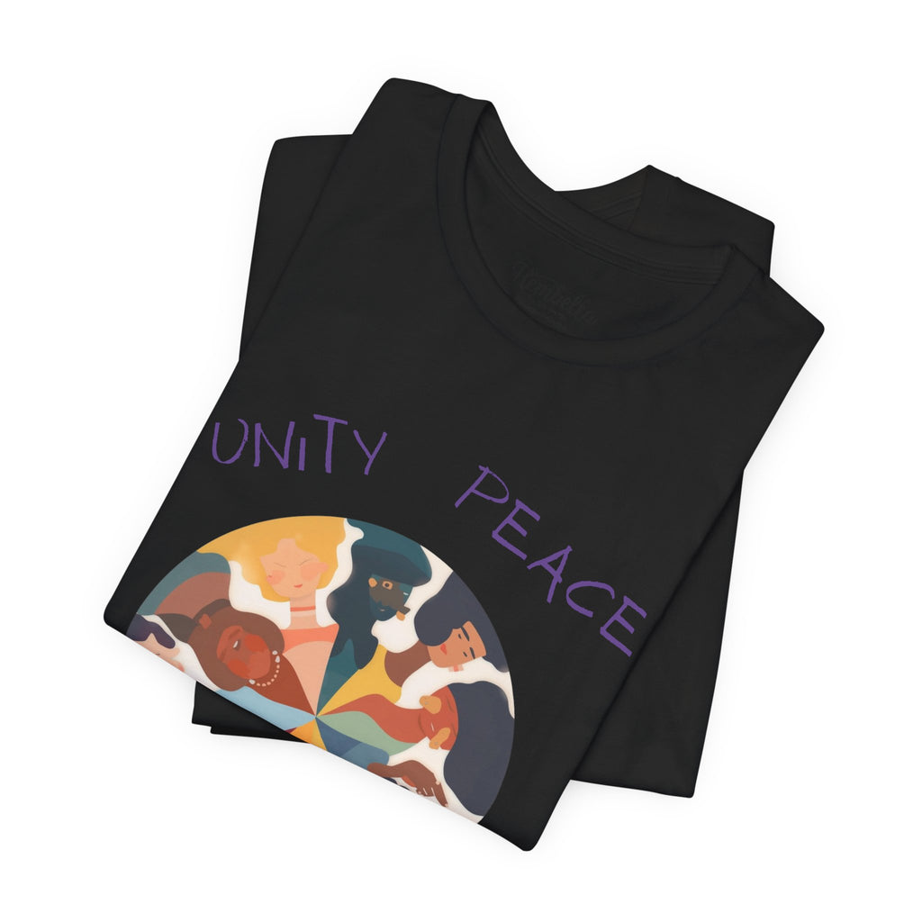 Unity Peace Love Hope T-Shirt — Diverse People Circle Graphic Tee