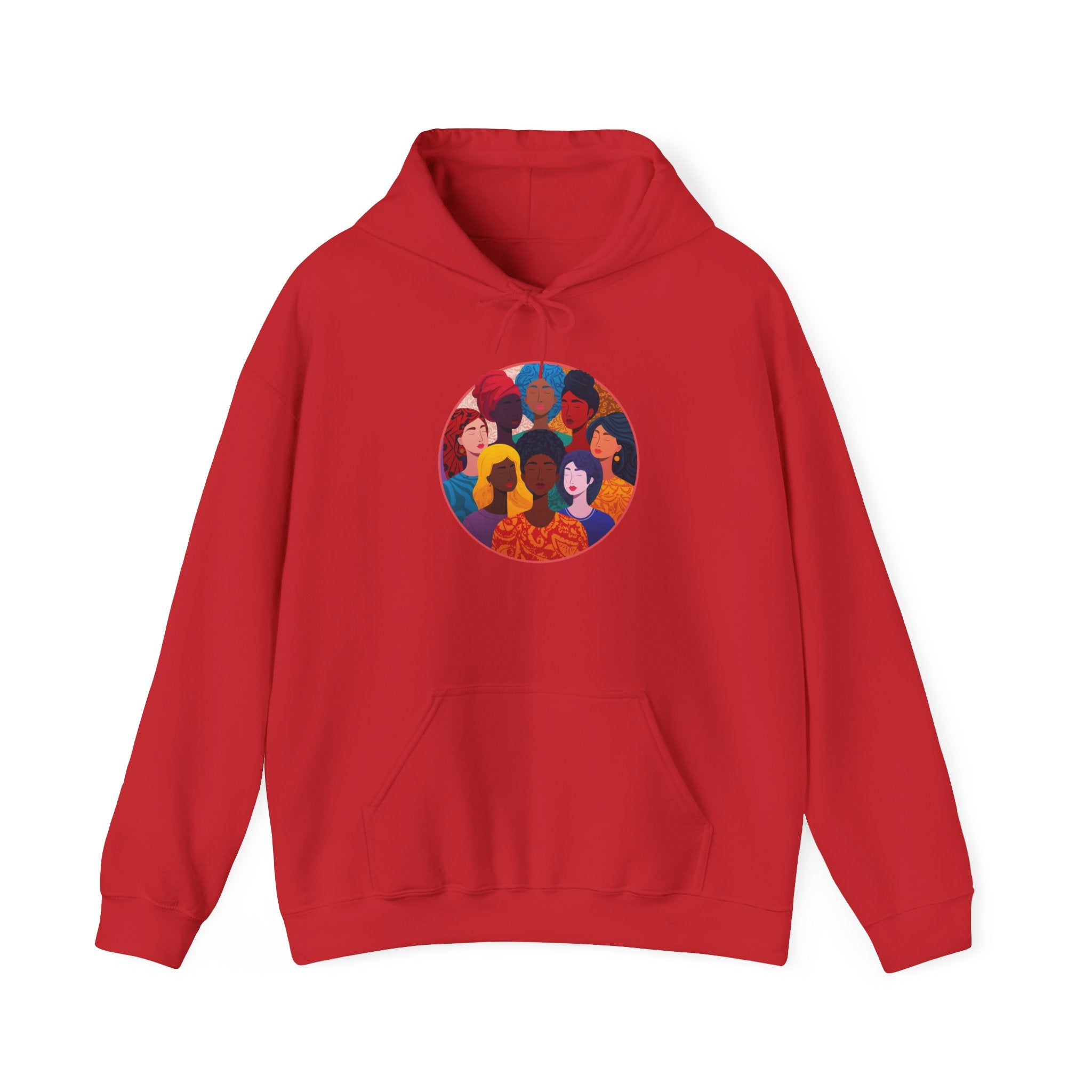 Diverse Women Circle Hoodie — Empowerment Illustration Sweatshirt