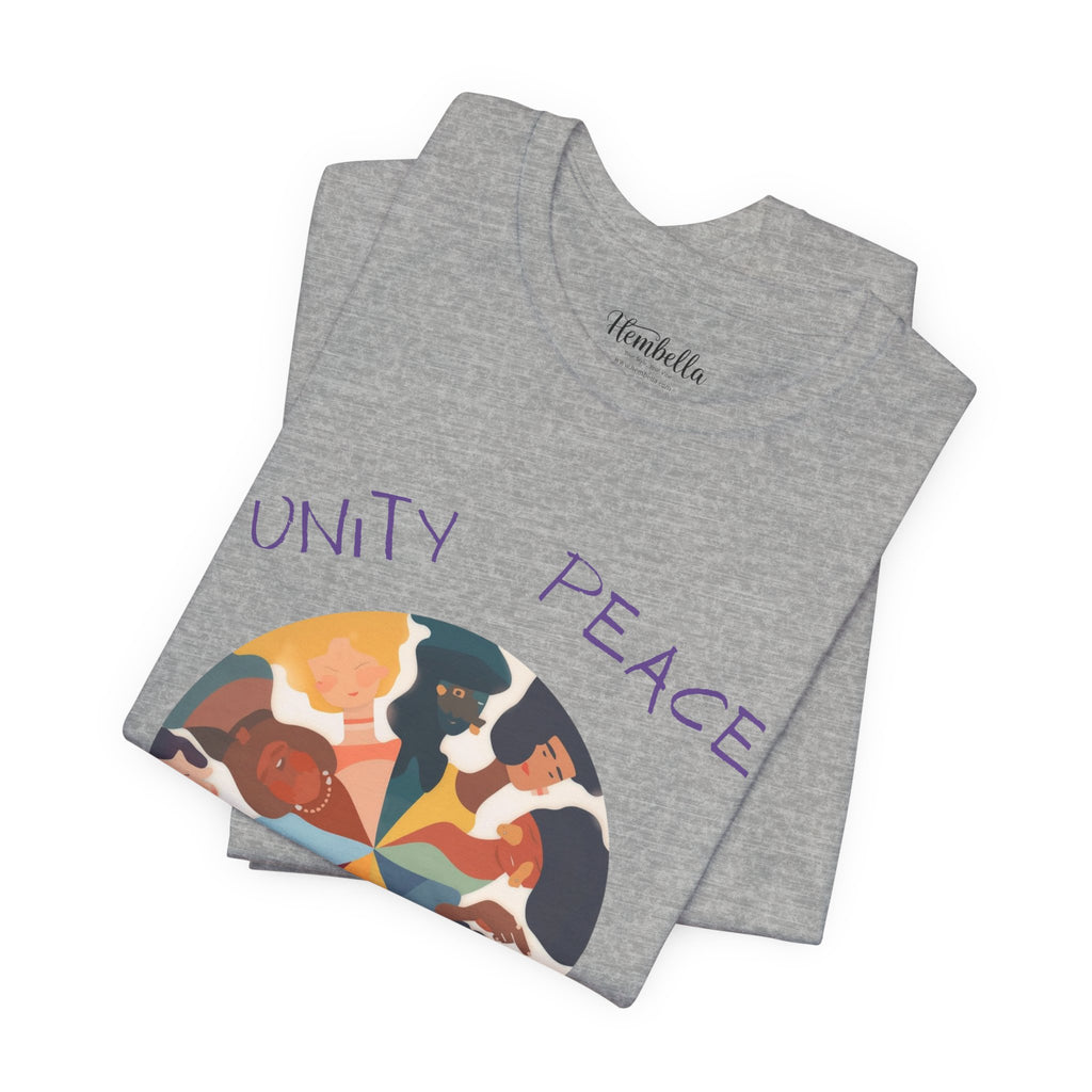 Unity Peace Love Hope T-Shirt — Diverse People Circle Graphic Tee