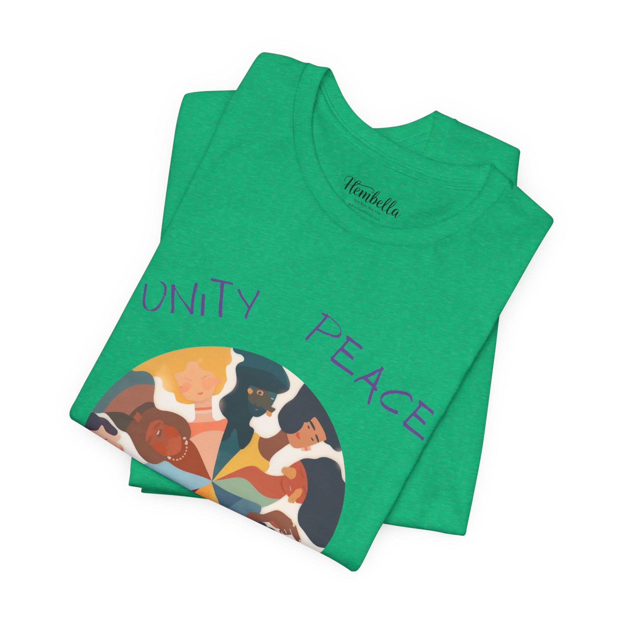 Unity Peace Love Hope T-Shirt — Diverse People Circle Graphic Tee