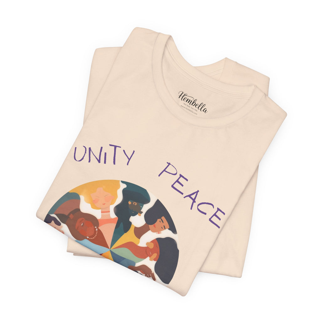 Unity Peace Love Hope T-Shirt — Diverse People Circle Graphic Tee